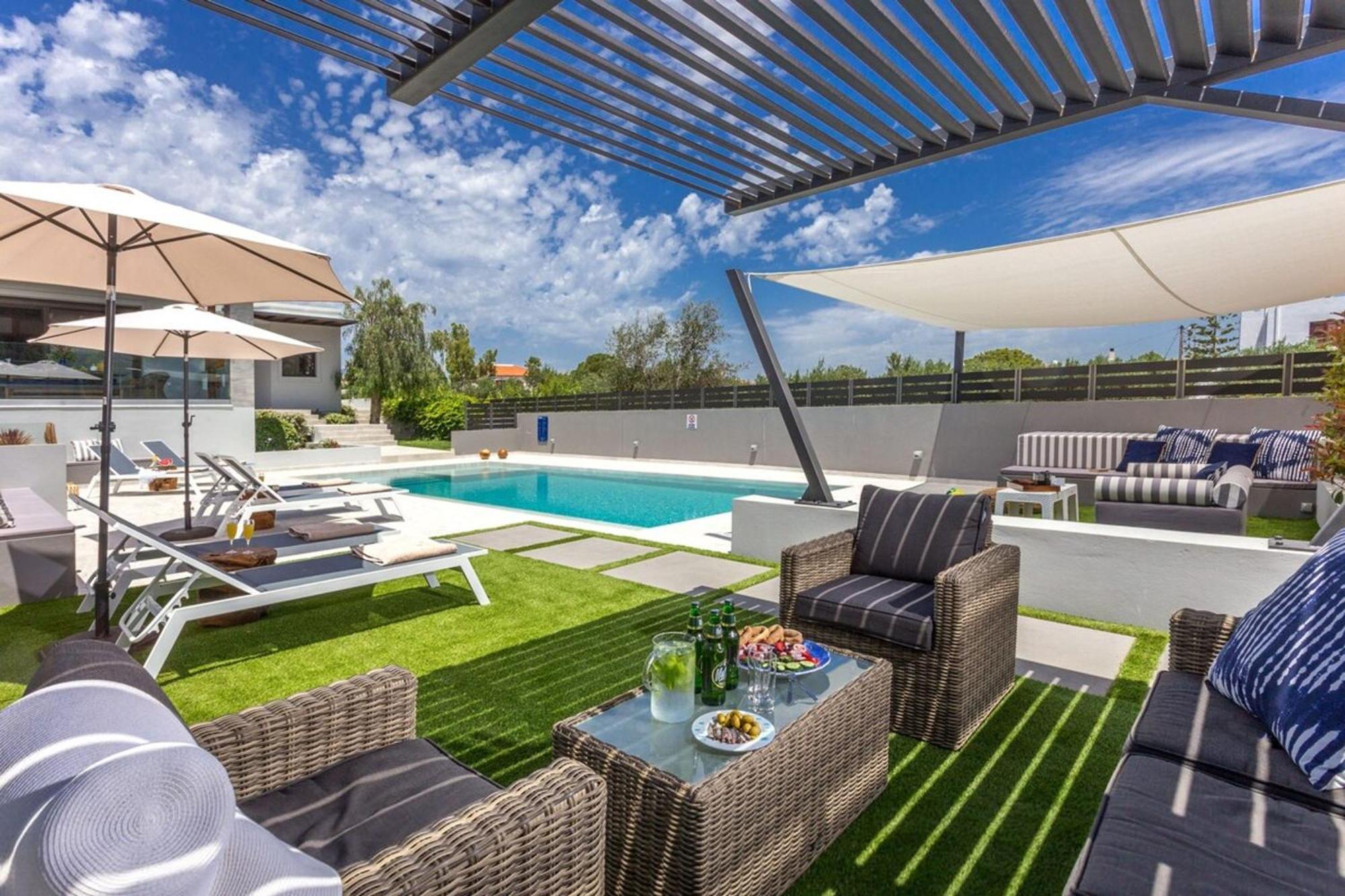 Villa Ampelaki - Premium Villa With Heated Pool Kounoupidhianá Exterior foto